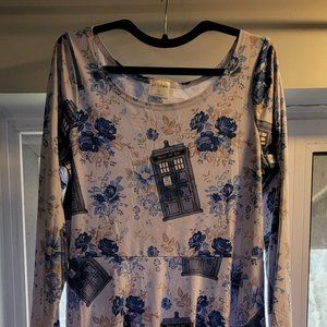 ArtCow Tardis Floral Skater Dress